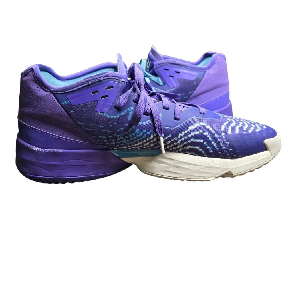 Adidas DON Issue 4 Basketball Shoes Purple Blue Throwback Utah Jazz Mens 14